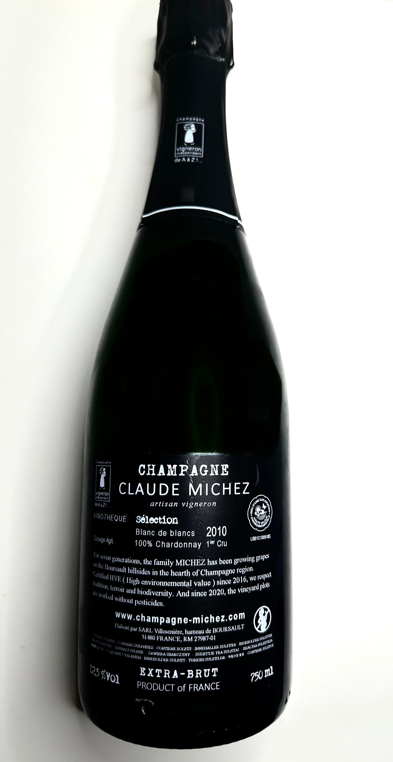 Claude Michez Blanc de Blancs 2010 – Millésime Champagne Extra Brut