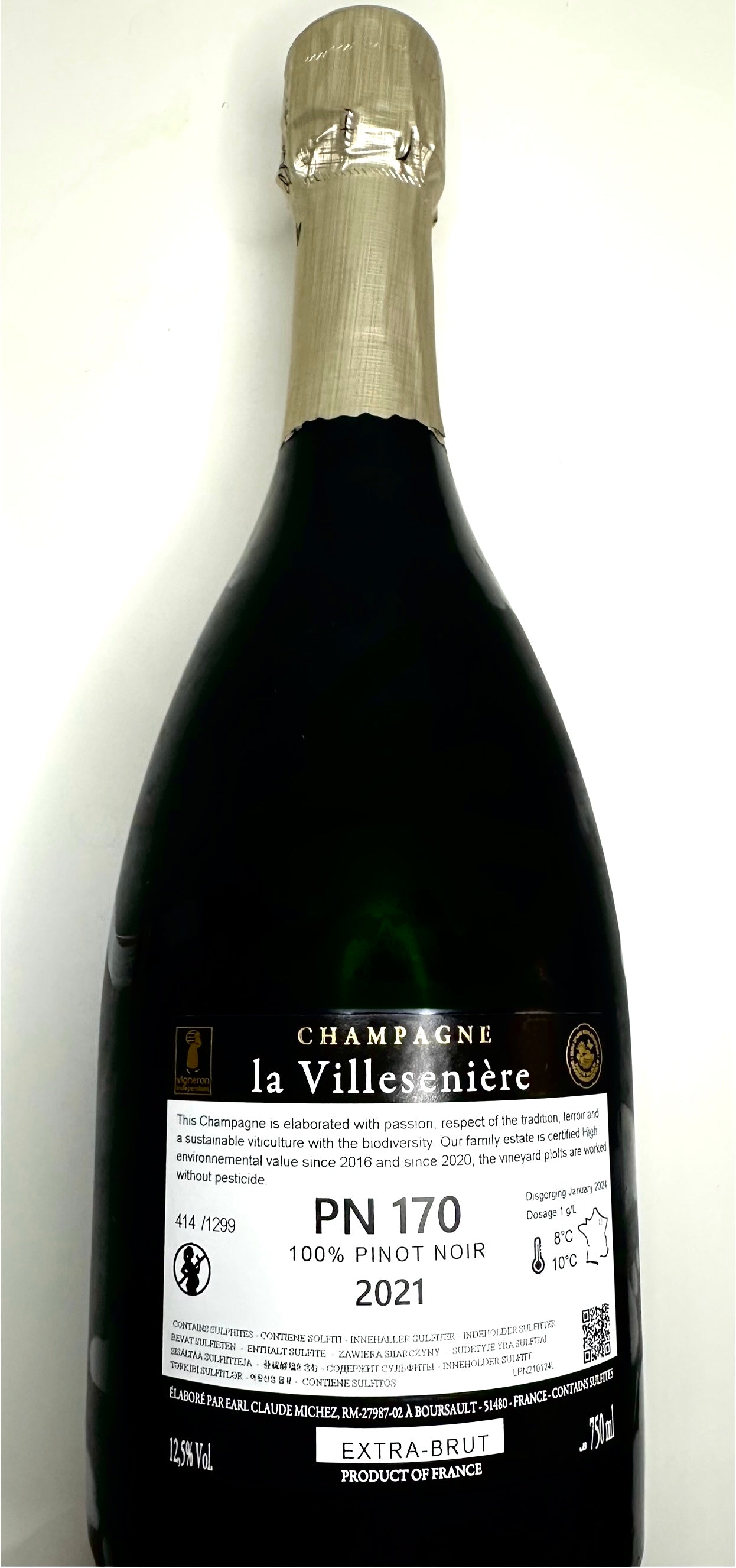 La Villesenière "PN170" Champagne Extra Brut 2021